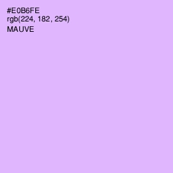 #E0B6FE - Mauve Color Image