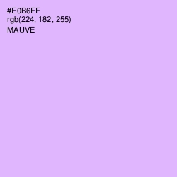 #E0B6FF - Mauve Color Image