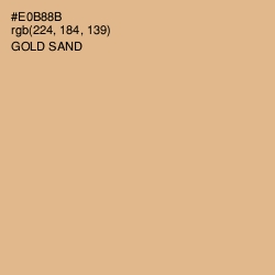 #E0B88B - Gold Sand Color Image