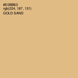 #E0BB83 - Gold Sand Color Image