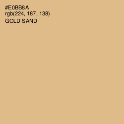 #E0BB8A - Gold Sand Color Image