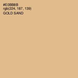 #E0BB8B - Gold Sand Color Image