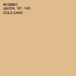 #E0BB8C - Gold Sand Color Image