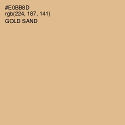 #E0BB8D - Gold Sand Color Image