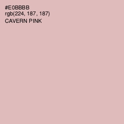 #E0BBBB - Cavern Pink Color Image