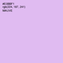 #E0BBF1 - Mauve Color Image