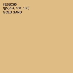 #E0BC85 - Gold Sand Color Image