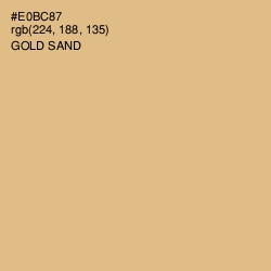 #E0BC87 - Gold Sand Color Image