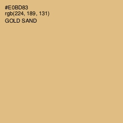 #E0BD83 - Gold Sand Color Image