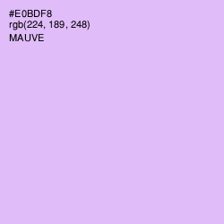 #E0BDF8 - Mauve Color Image
