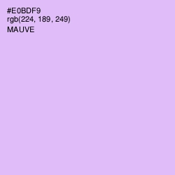 #E0BDF9 - Mauve Color Image