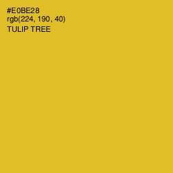 #E0BE28 - Tulip Tree Color Image