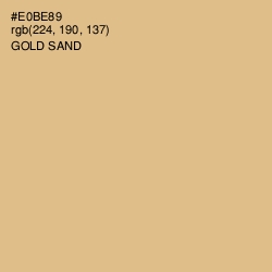 #E0BE89 - Gold Sand Color Image