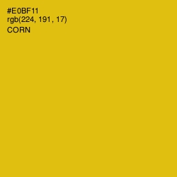 #E0BF11 - Corn Color Image