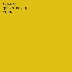 #E0BF15 - Corn Color Image