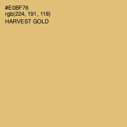 #E0BF76 - Harvest Gold Color Image