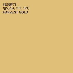 #E0BF79 - Harvest Gold Color Image