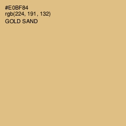 #E0BF84 - Gold Sand Color Image