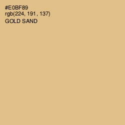 #E0BF89 - Gold Sand Color Image