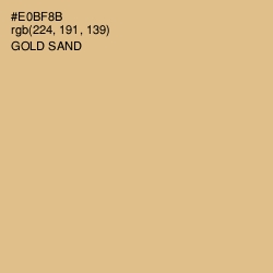 #E0BF8B - Gold Sand Color Image