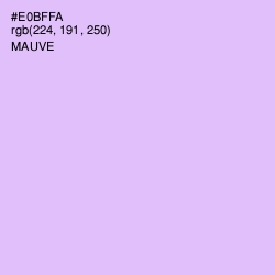 #E0BFFA - Mauve Color Image