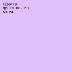 #E0BFFB - Mauve Color Image