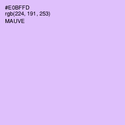 #E0BFFD - Mauve Color Image