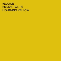 #E0C00E - Lightning Yellow Color Image
