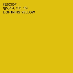 #E0C00F - Lightning Yellow Color Image