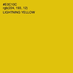 #E0C10C - Lightning Yellow Color Image