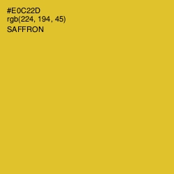 #E0C22D - Saffron Color Image