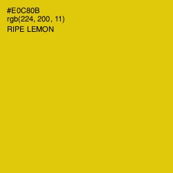 #E0C80B - Ripe Lemon Color Image