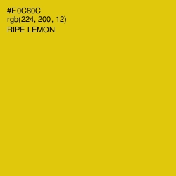 #E0C80C - Ripe Lemon Color Image