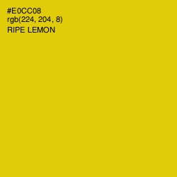 #E0CC08 - Ripe Lemon Color Image