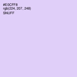 #E0CFF8 - Snuff Color Image