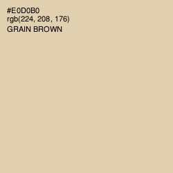 #E0D0B0 - Grain Brown Color Image