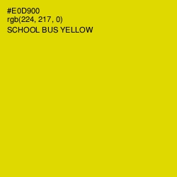 #E0D900 - School bus Yellow Color Image