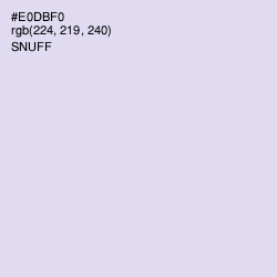 #E0DBF0 - Snuff Color Image