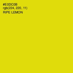 #E0DC0B - Ripe Lemon Color Image