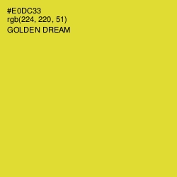 #E0DC33 - Golden Dream Color Image