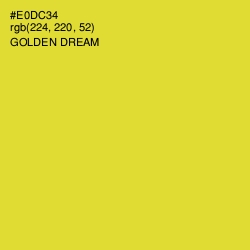 #E0DC34 - Golden Dream Color Image