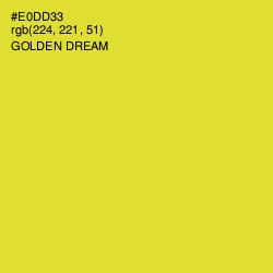 #E0DD33 - Golden Dream Color Image