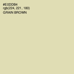 #E0DDB4 - Grain Brown Color Image