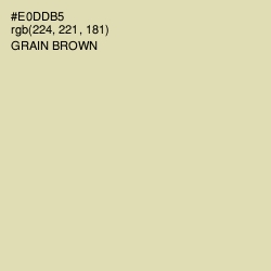 #E0DDB5 - Grain Brown Color Image