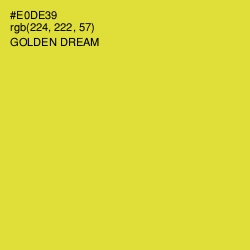 #E0DE39 - Golden Dream Color Image