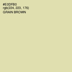 #E0DFB0 - Grain Brown Color Image