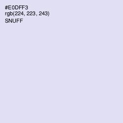 #E0DFF3 - Snuff Color Image