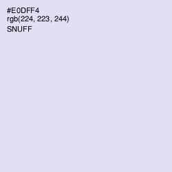 #E0DFF4 - Snuff Color Image