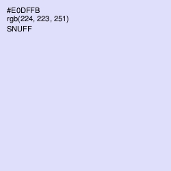 #E0DFFB - Snuff Color Image