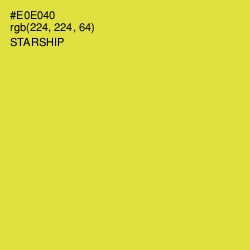 #E0E040 - Starship Color Image